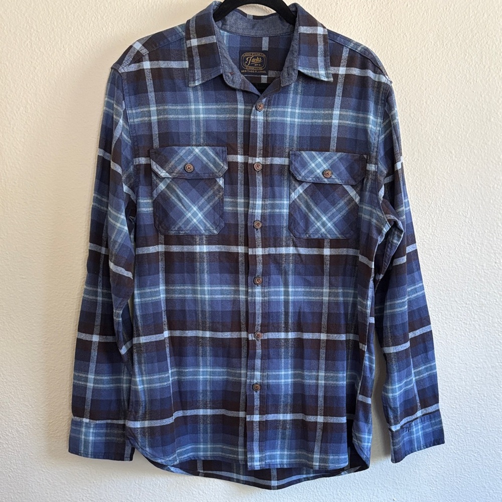 NWOT Jachs Mfg Men's Blue Plaid Shirt